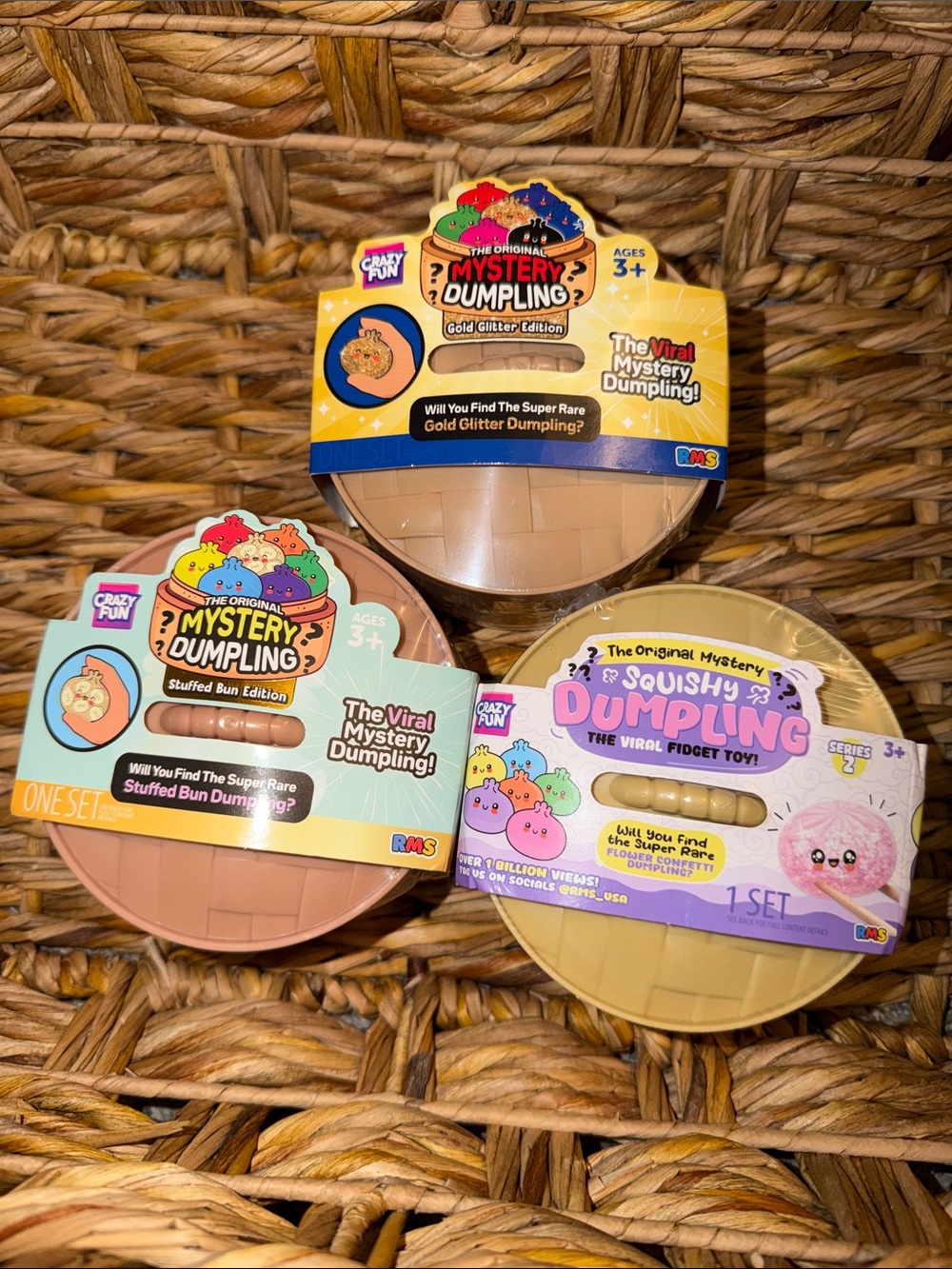 RMS Mystery Dumpling Squishy Set - Lot of 3
